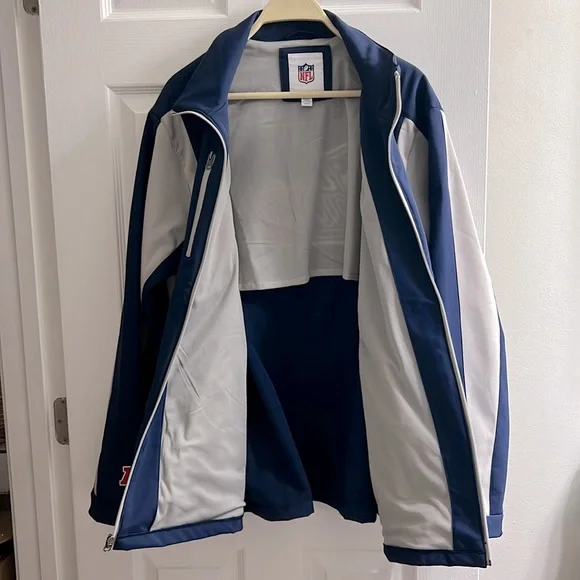 NWOT 🏈 NFL NEW ENGLAND PATRIOTS LIGHTWEIGHT FLEECE LINED JACKET Size Men’s L - Picture 5 of 10